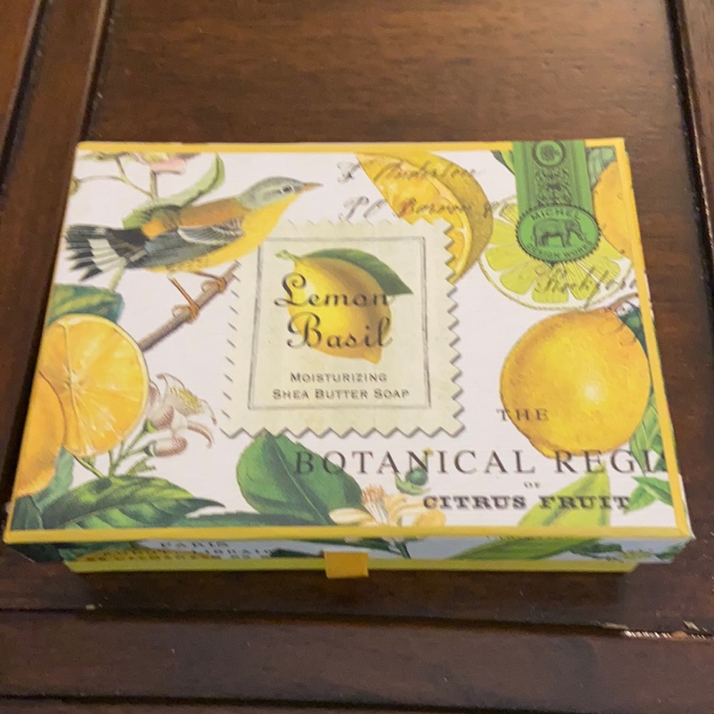 Michel Design Works, lemon basil double soap gift set